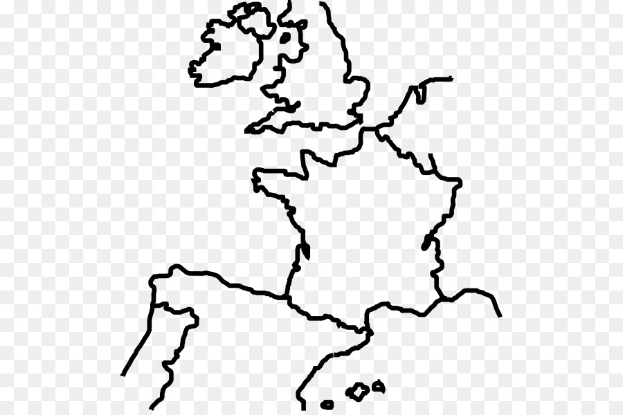 Europa Ocidental，Mapa Em Branco PNG