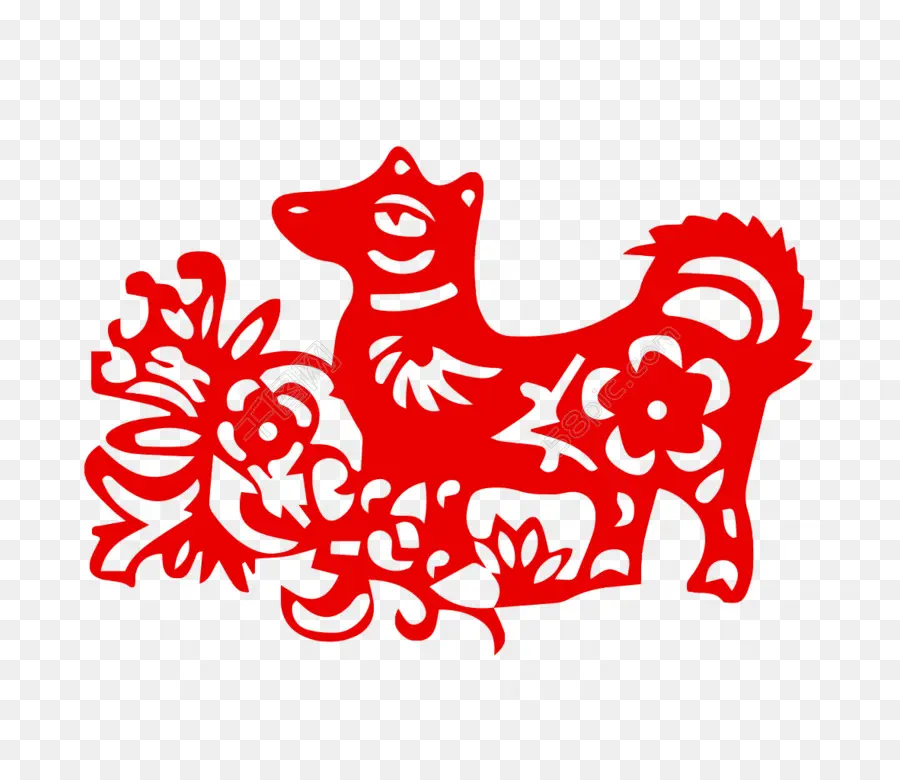 Cachorro Vermelho，Floral PNG