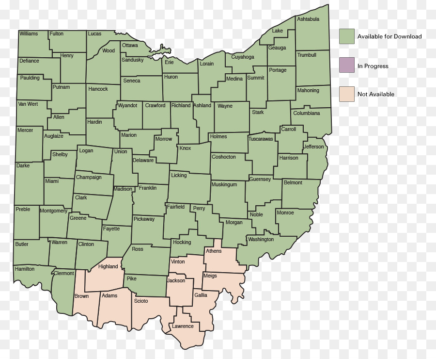 Ohio，Mapa PNG