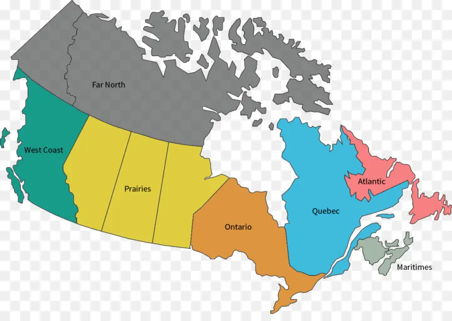 Canadá，Mapa PNG