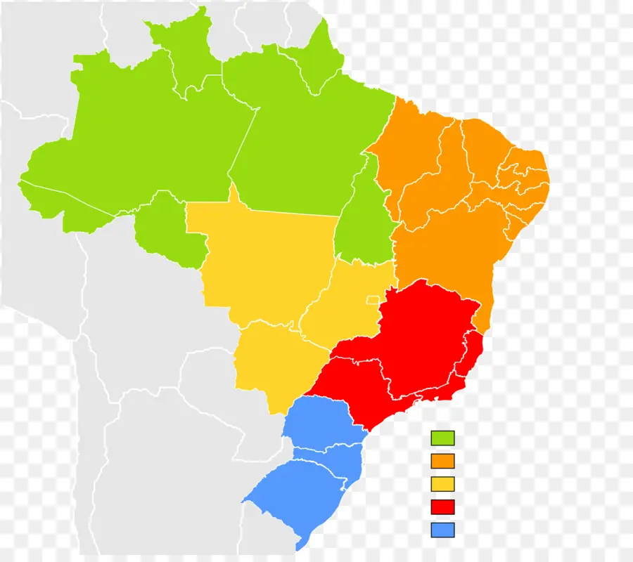 Mapa Do Brasil，Regiões PNG