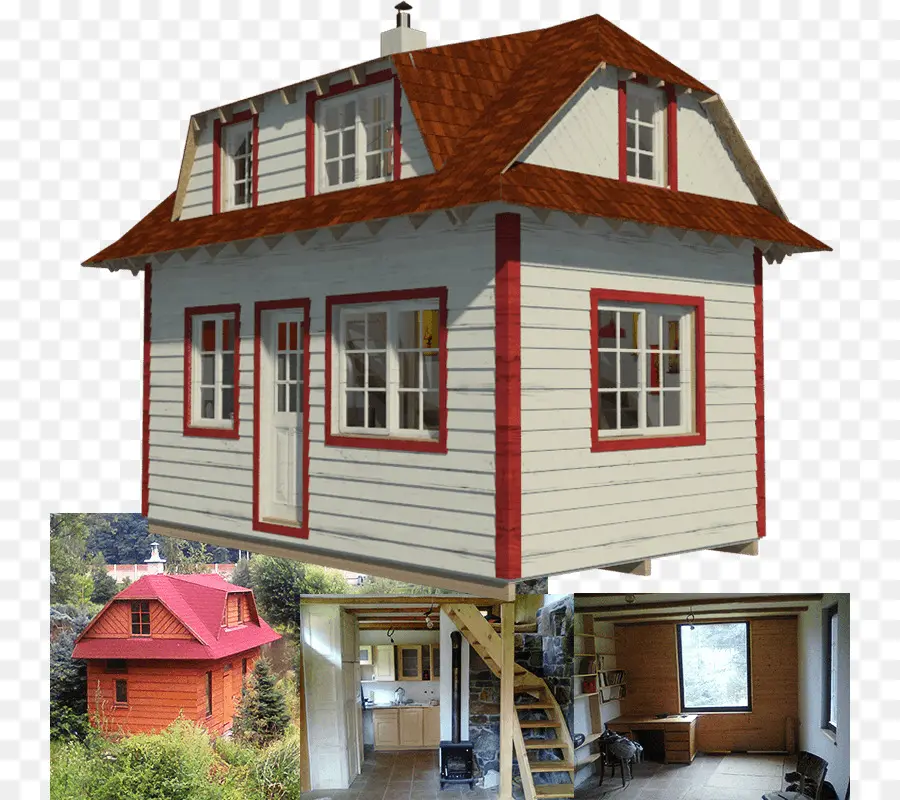 Casa Pequena，Telhado Vermelho PNG