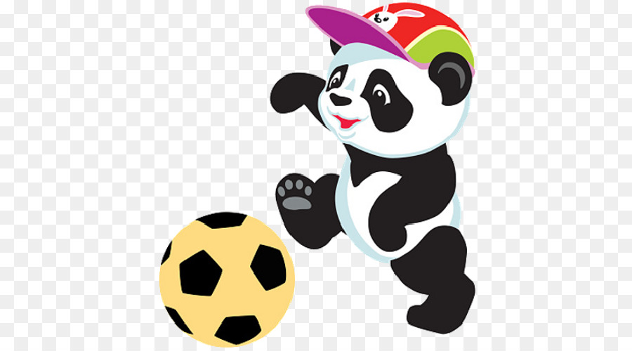 Panda Jogando Futebol，Chapéu PNG