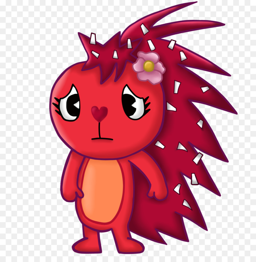 Personagem Porco Espinho Vermelho，Bonitinho PNG