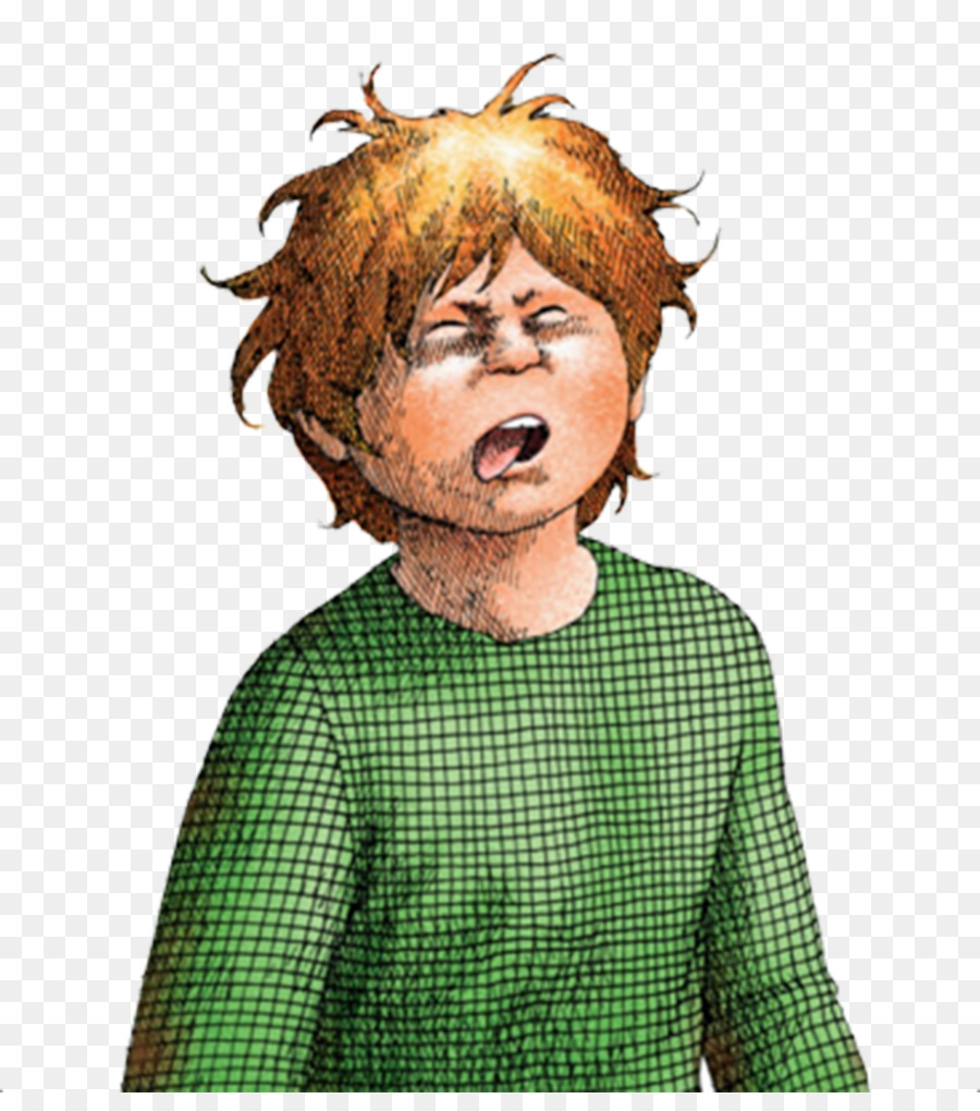 Menino Espirrando，Camisa Verde PNG