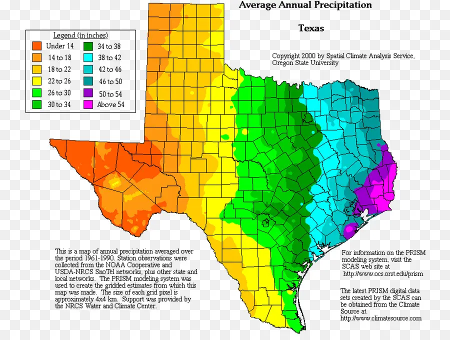 Mapa Do Texas，Precipitação PNG