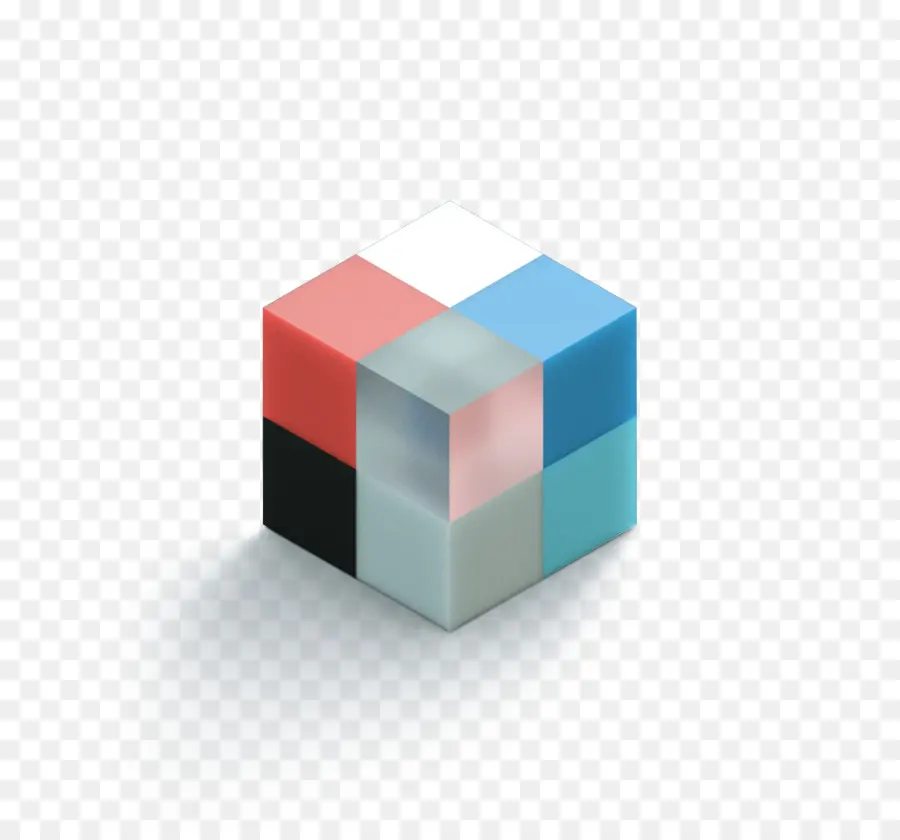 Cubo Colorido，3d PNG