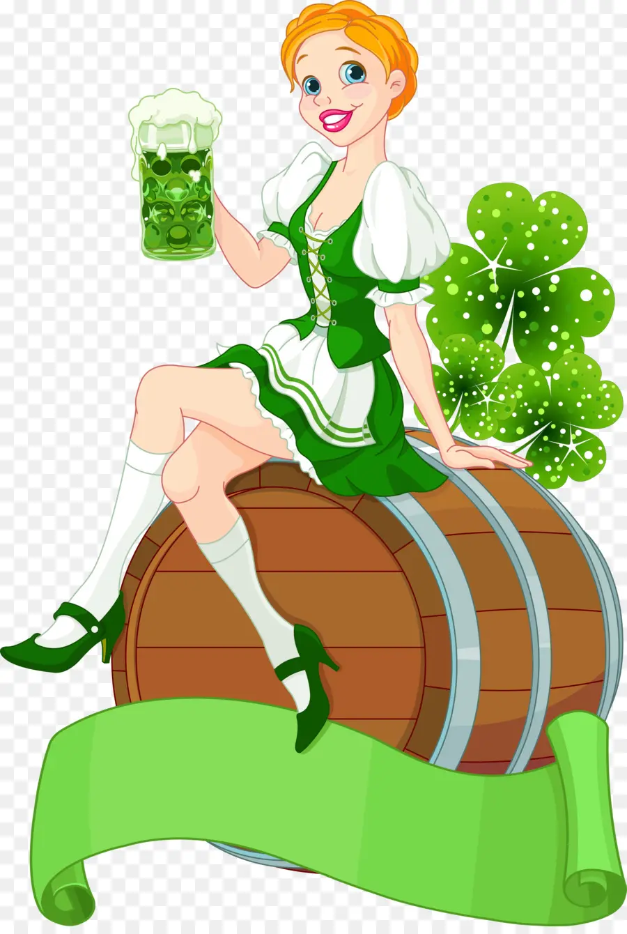 Garota Da Cerveja，Barril PNG