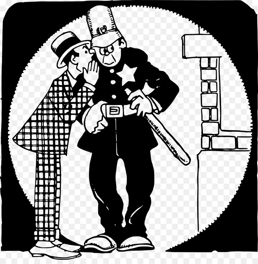 Ilustra O Policial Vintage，Polícia PNG