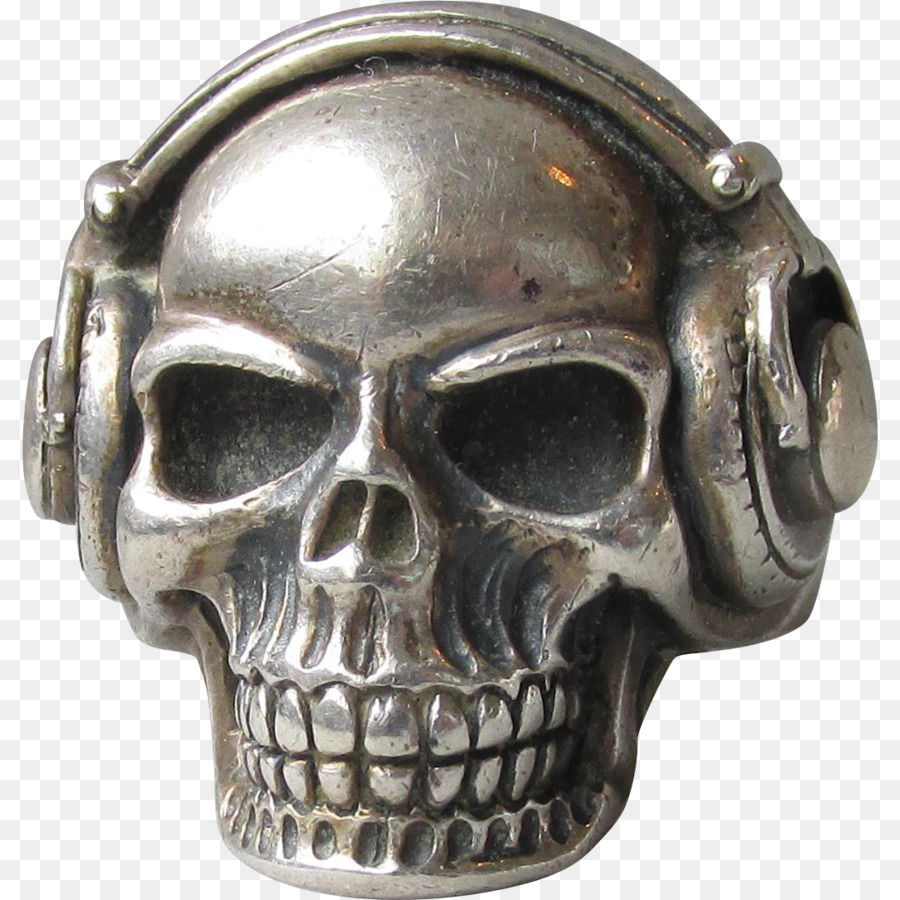 Caveira Com Fones De Ouvido，Crânio PNG