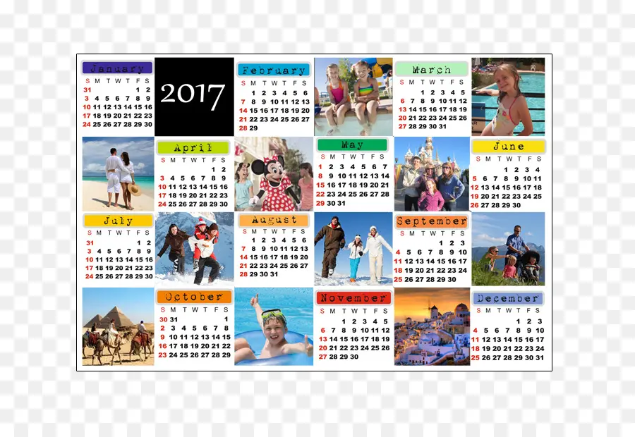 Calendário 2017，Ano PNG