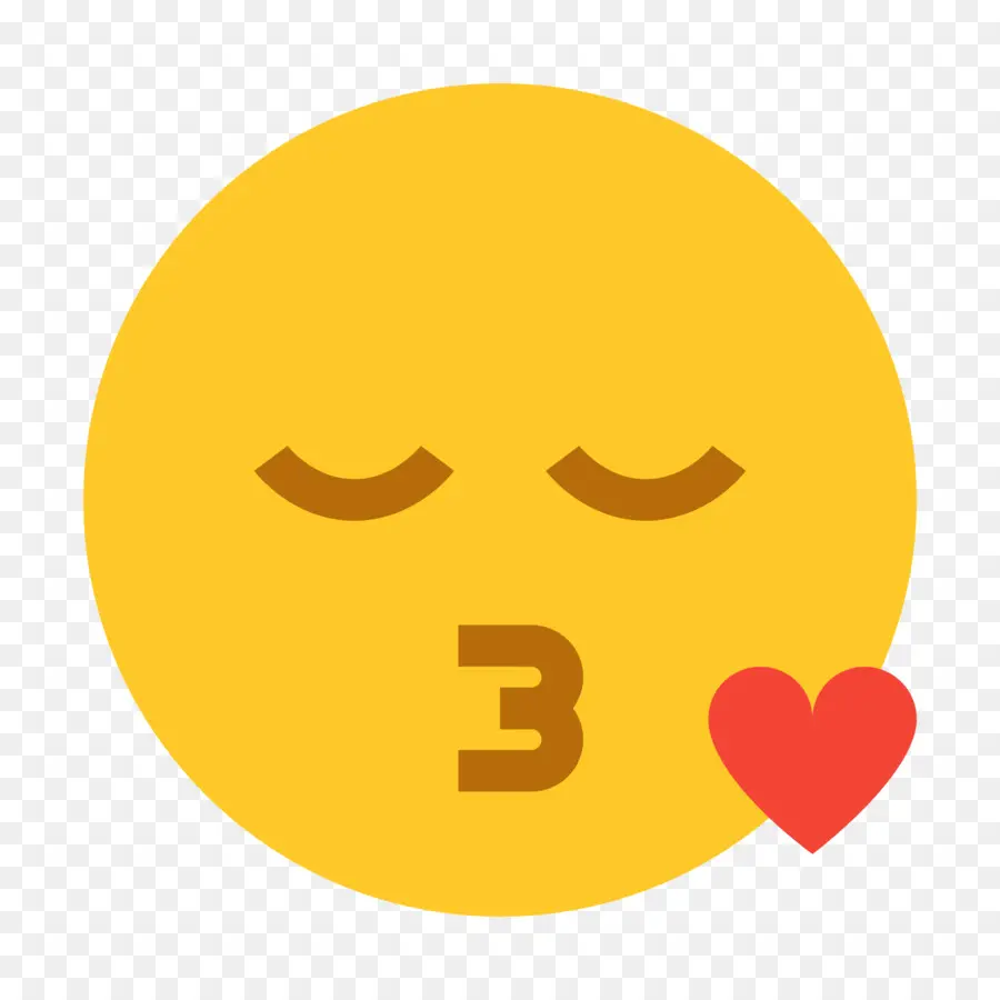 Beijando Emoji，Coração PNG