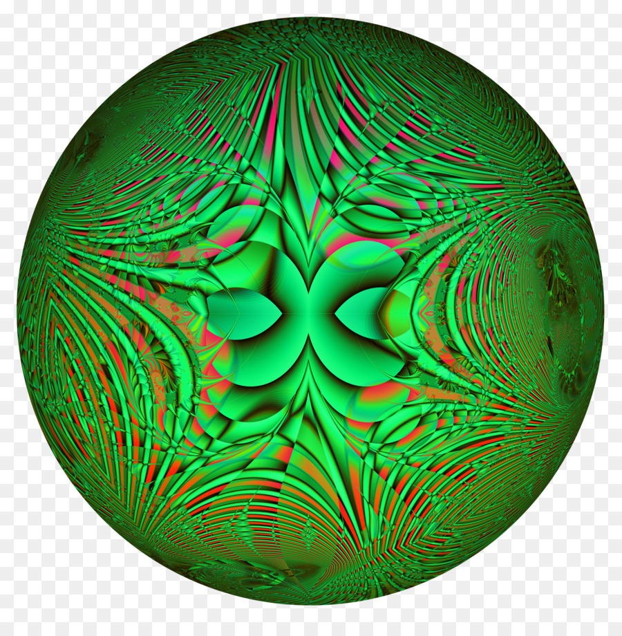 Esfera Abstrata，Verde PNG