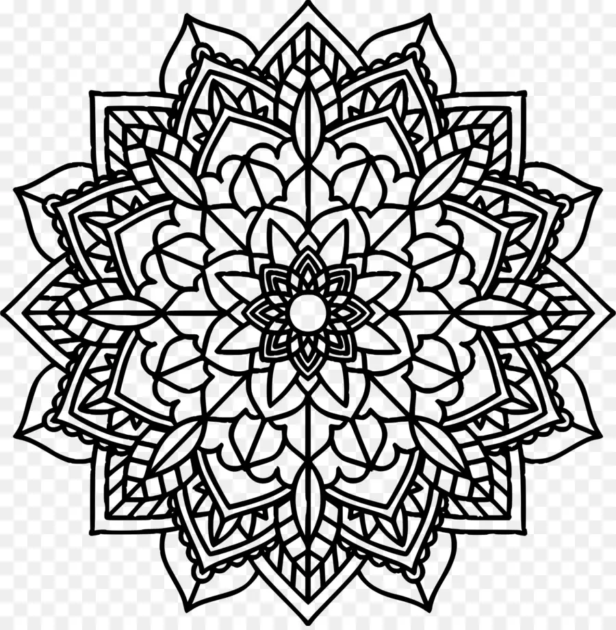 Mandala，Livro De Colorir PNG