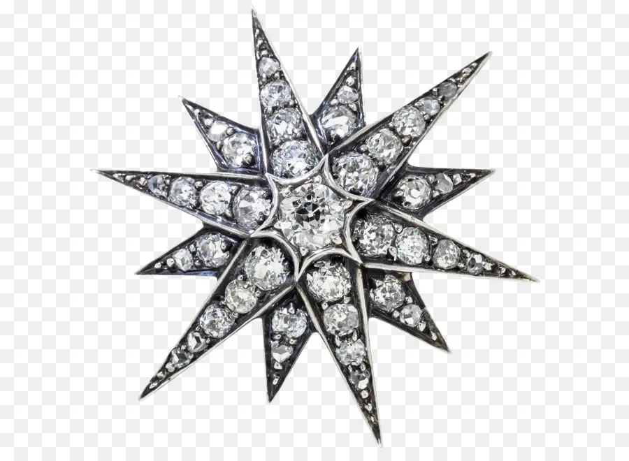 Broche De Estrela De Diamante，Diamante PNG