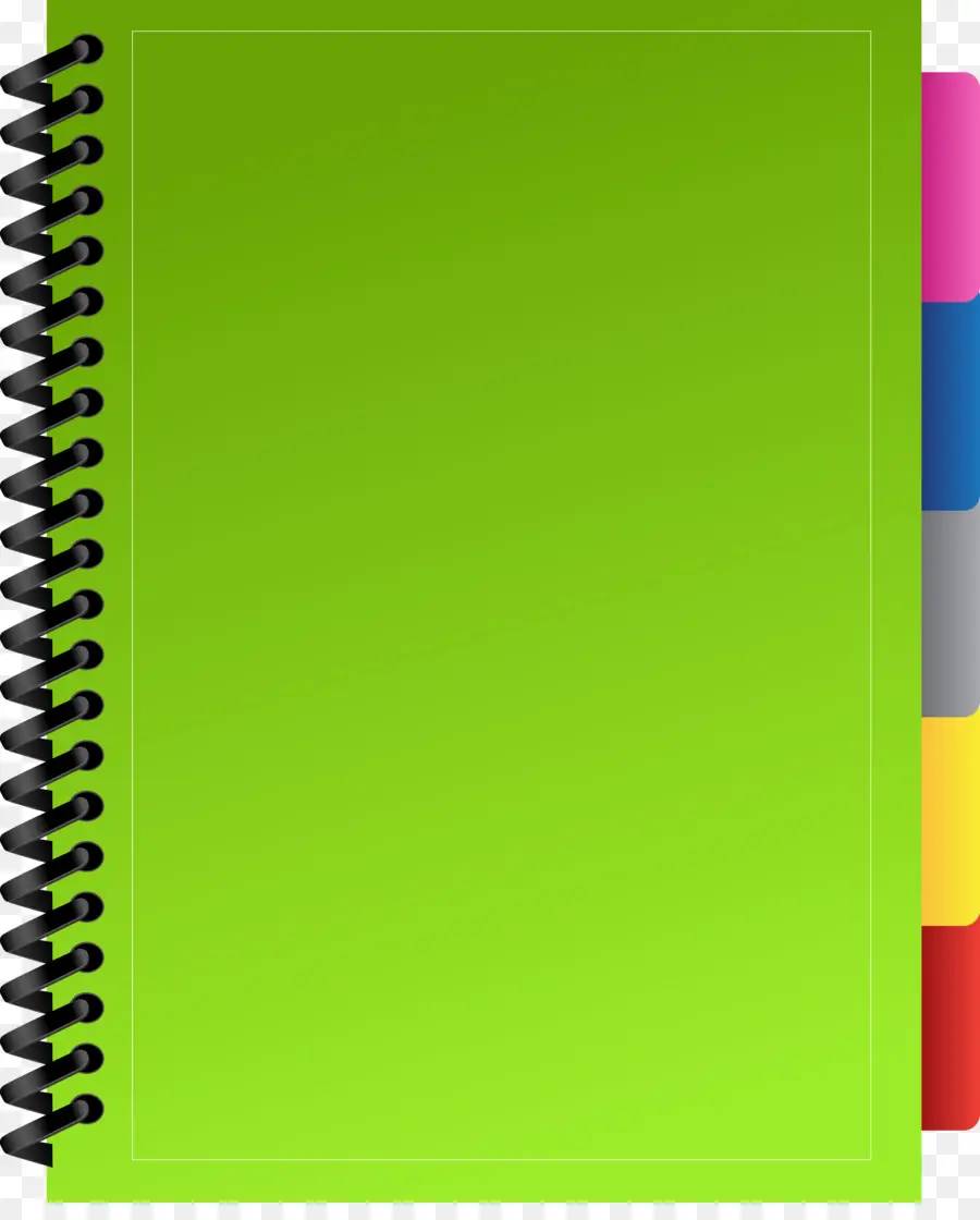 Caderno Verde，Espiral PNG