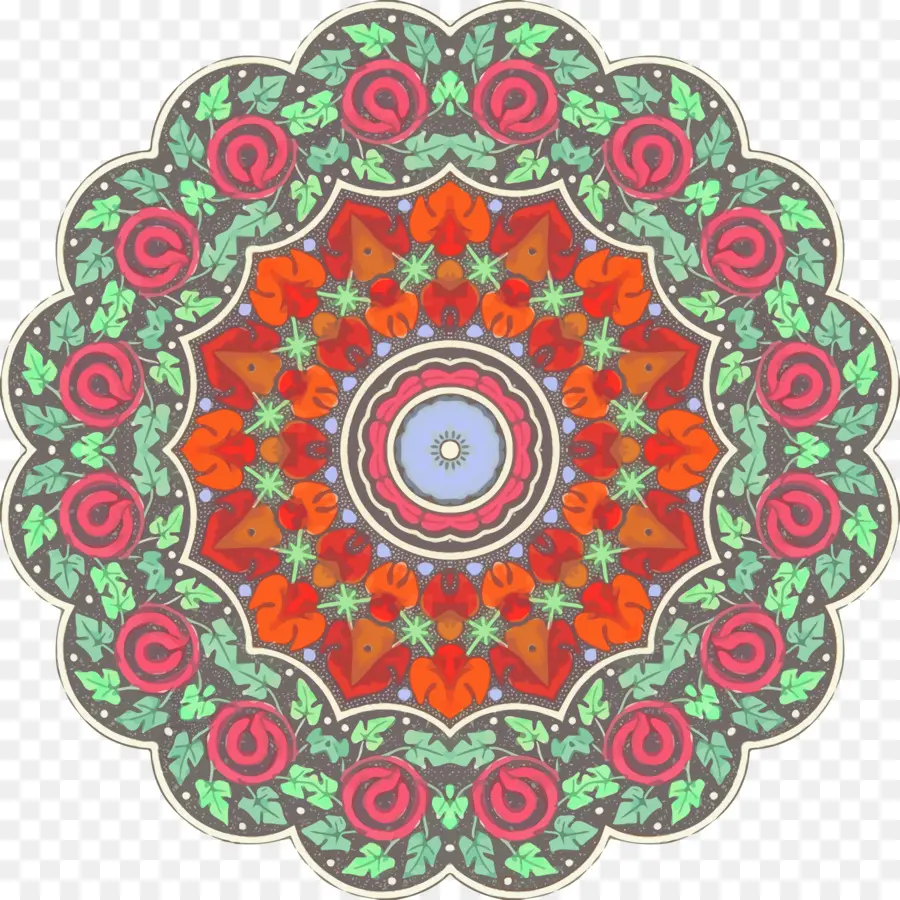 Mandala Colorida，Padrão PNG