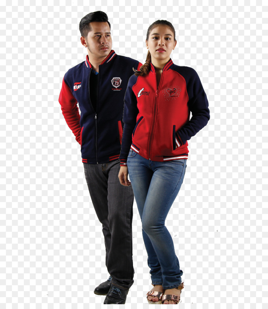 Casal De Jaquetas，Vermelho E Azul PNG