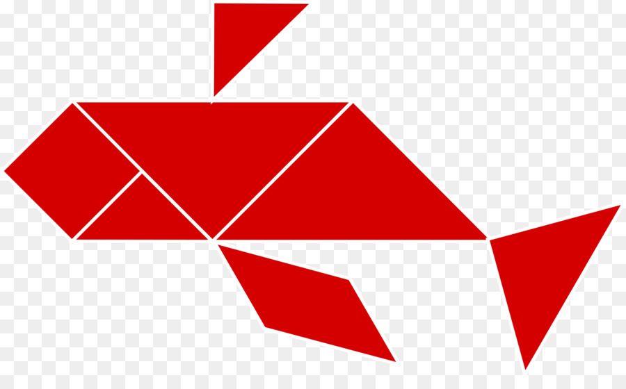 Peixe Vermelho，Tangram PNG