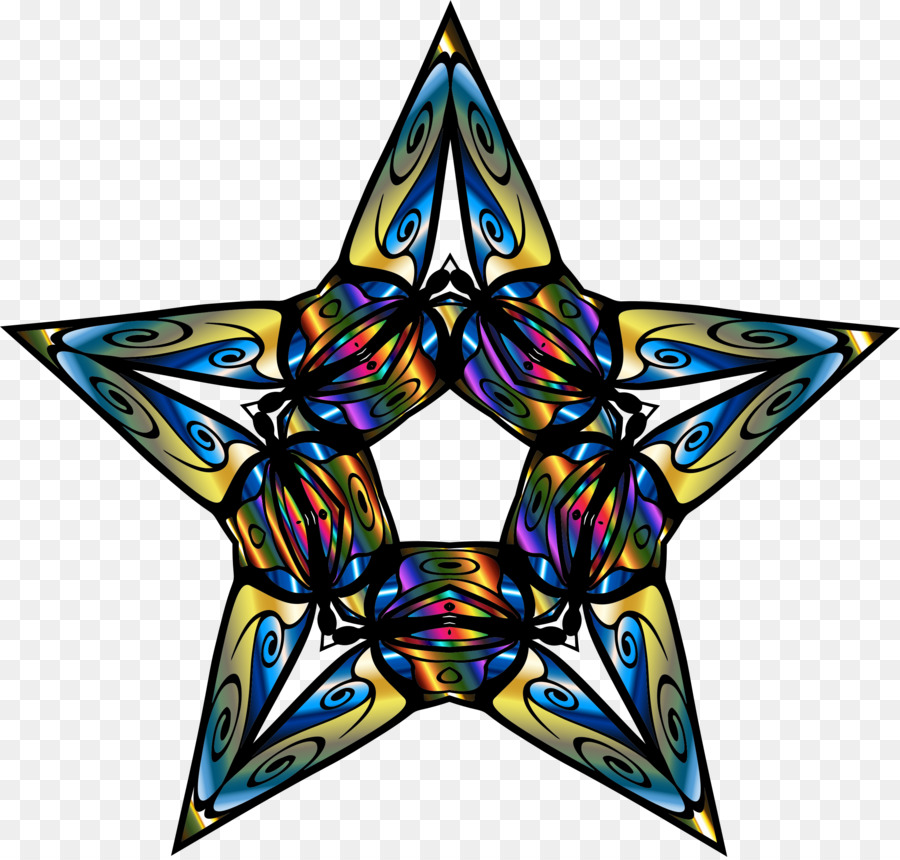 Estrela Decorativa，Decoração PNG