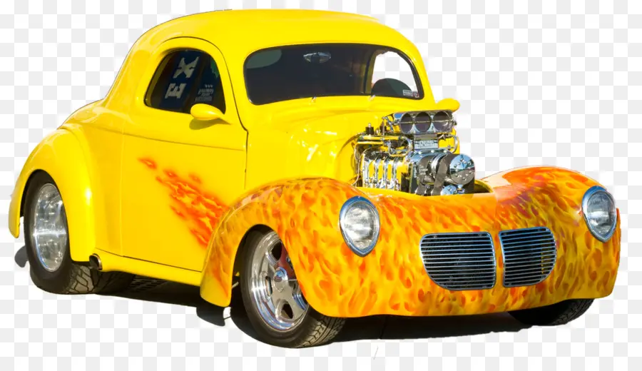 Carro Amarelo，Carro PNG