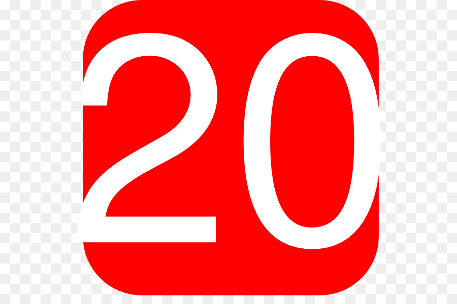 Número 20，Vermelho PNG