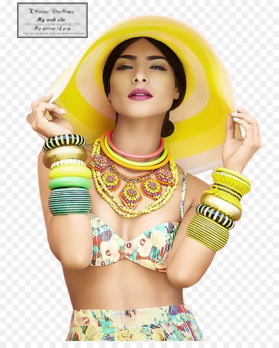 Modelo De Moda，Chapéu PNG