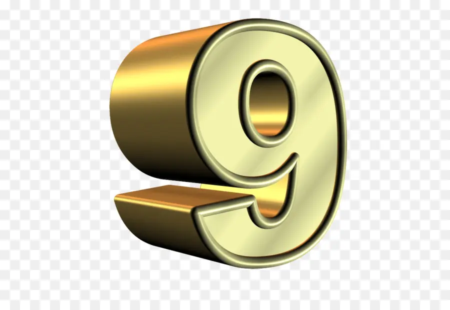 Número 9，Ouro PNG