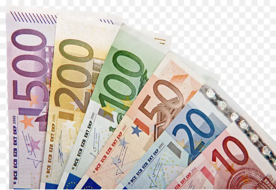 Notas De Euro，Dinheiro PNG