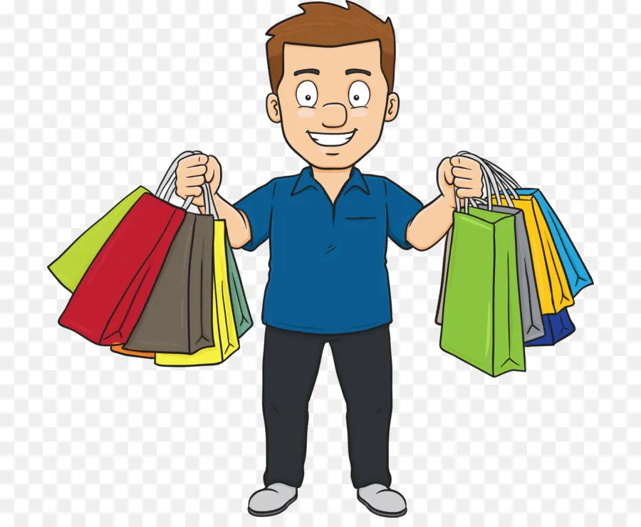 Homem Com Sacolas De Compras，Compras PNG