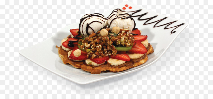 Sobremesa Waffle，Fruta PNG