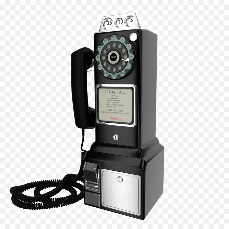 Telefone Giratório Preto，Vintage PNG