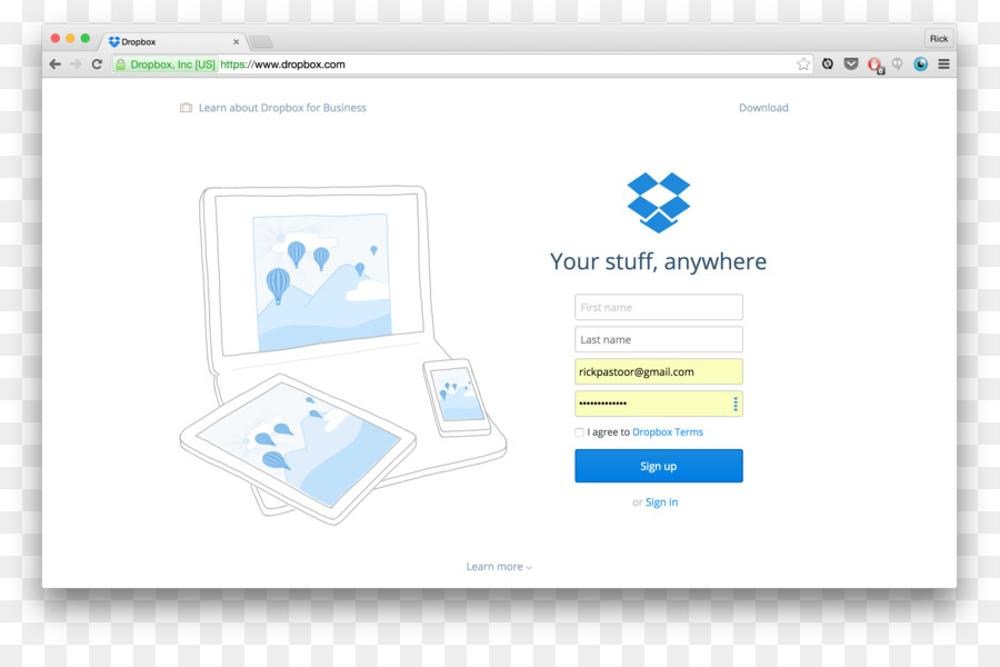 Dropbox，Crescimento Hackers PNG