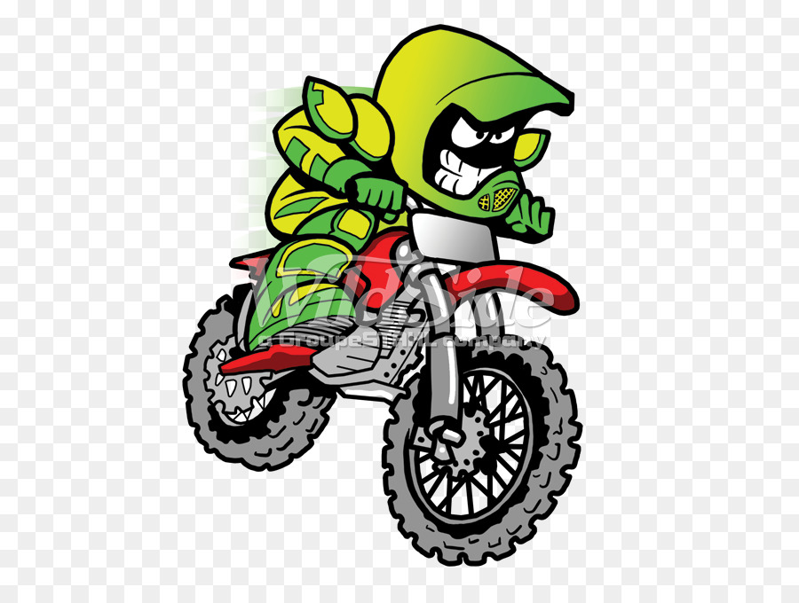 ilustração de motocross com um piloto andando de bicicleta pela