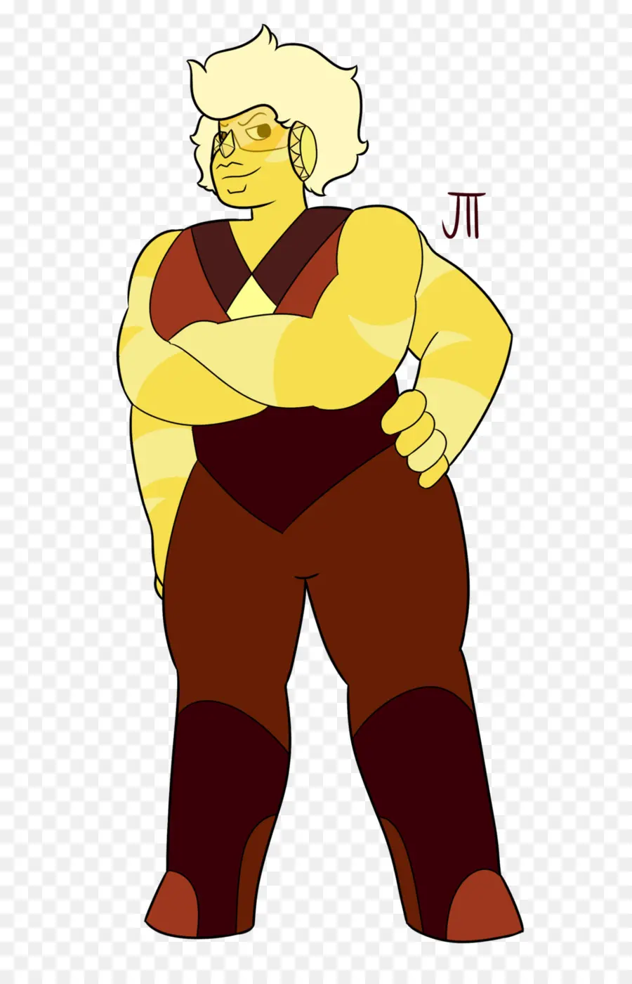 Personagem Amarelo，Muscular PNG