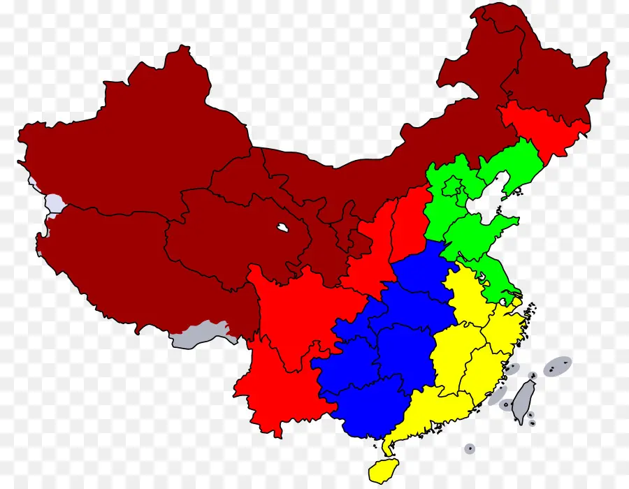 Mapa Da China，Regiões PNG