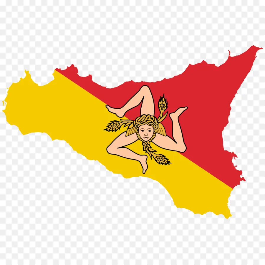 Regiões Da Itália，Bandeira Da Sicília PNG