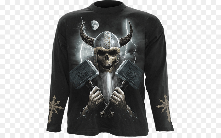 Camisa Caveira Viking，Viking PNG