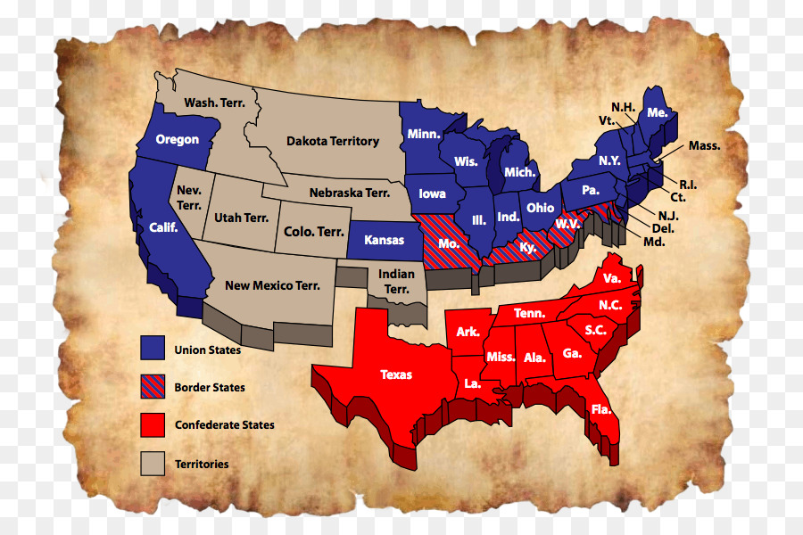 Pôster Mapa Político De Estados Confederados De América Ng 