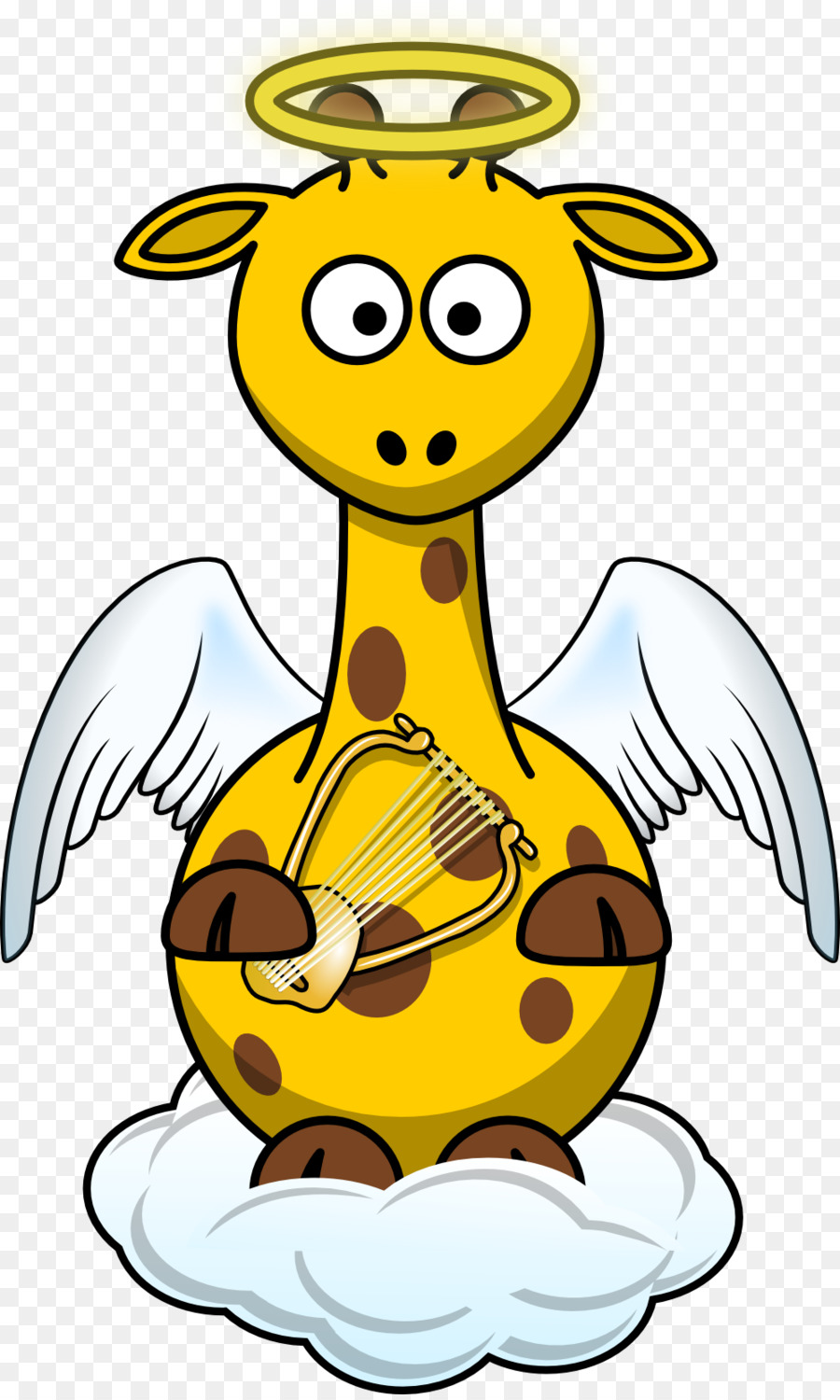 Girafa Anjo，Desenho Animado PNG