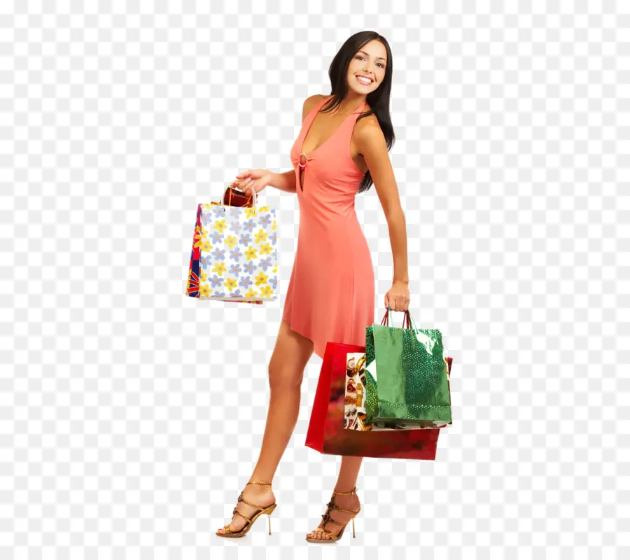 Mulher Compras，Bolsas PNG