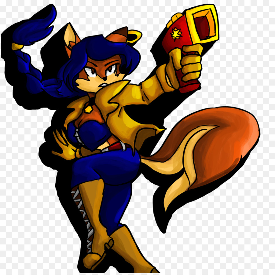 Sly Cooper e Carmelita Fox, retrato animado, png