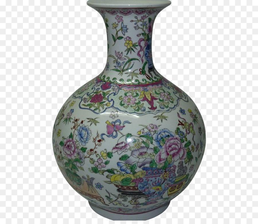 Vaso De Porcelana，Desenho Floral PNG