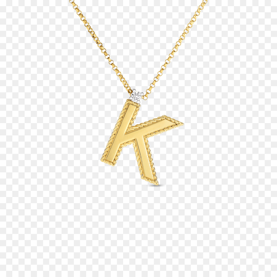 Colar Letra K Dourado，Pingente PNG