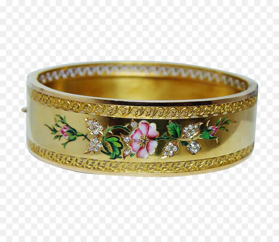 Pulseira De Ouro，Desenho Floral PNG