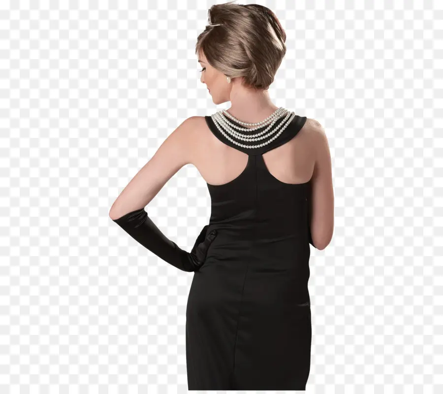 Preto Vestido Givenchy De Audrey Hepburn，Holly Golightly PNG