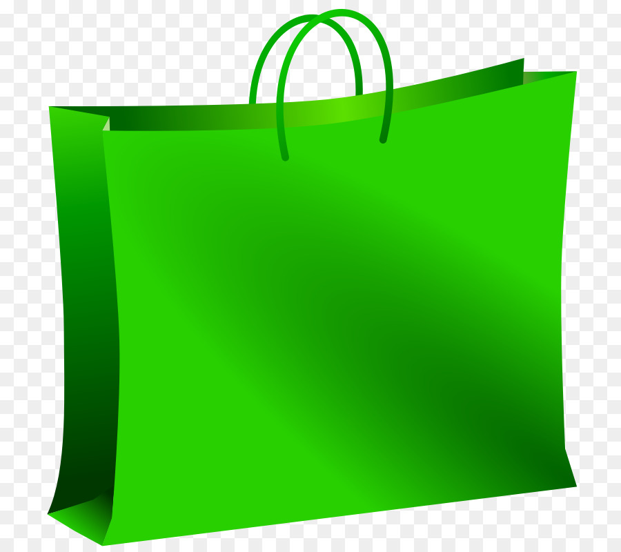 Sacola De Compras Verde，Papel PNG