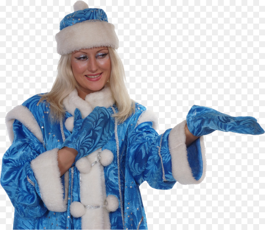 Mulher Em Traje Azul，Inverno PNG