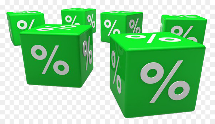 Cubos Percentuais Verdes，Desconto PNG