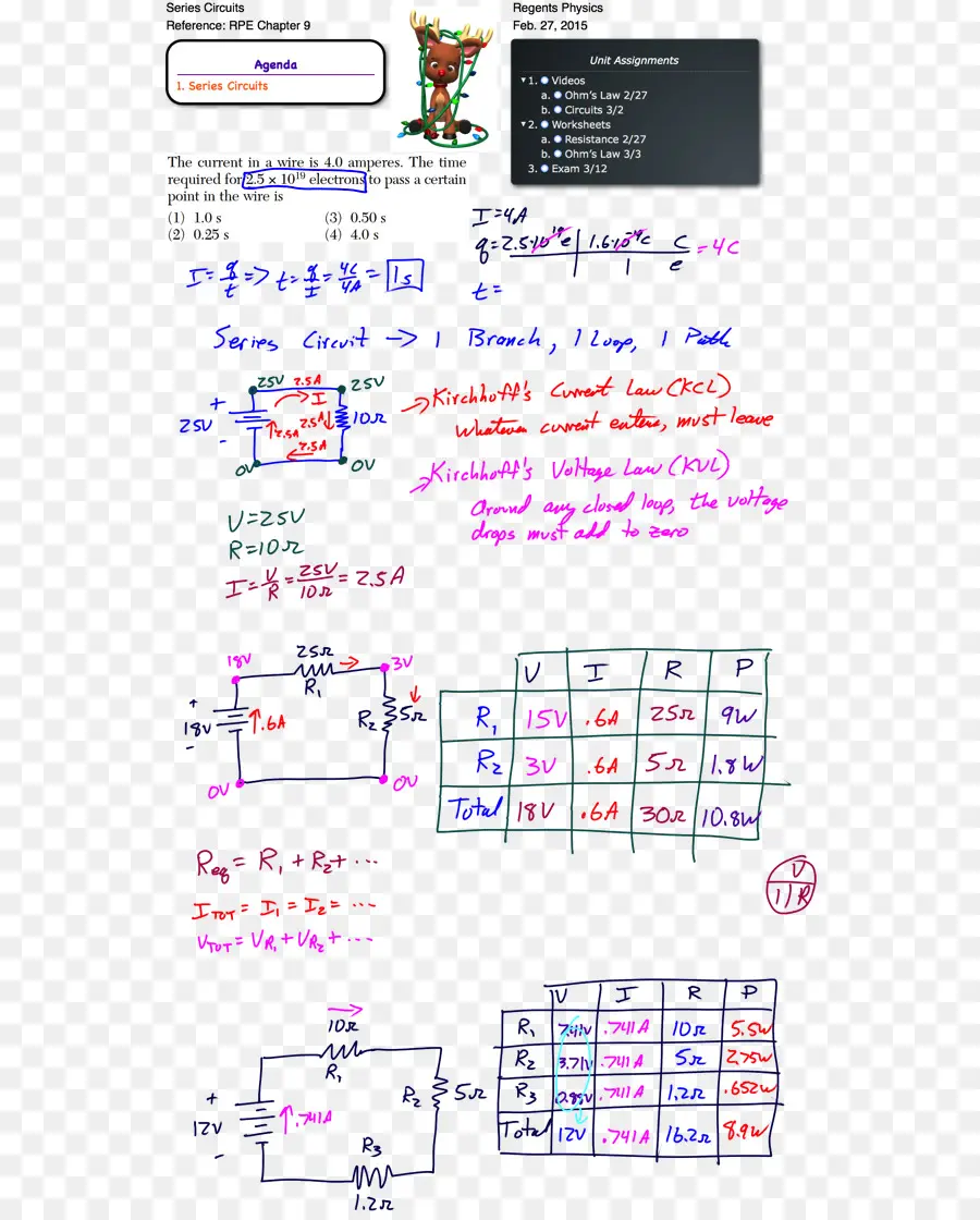 A Lei De Ohm，Circuitos Em Série E Em Paralelo PNG